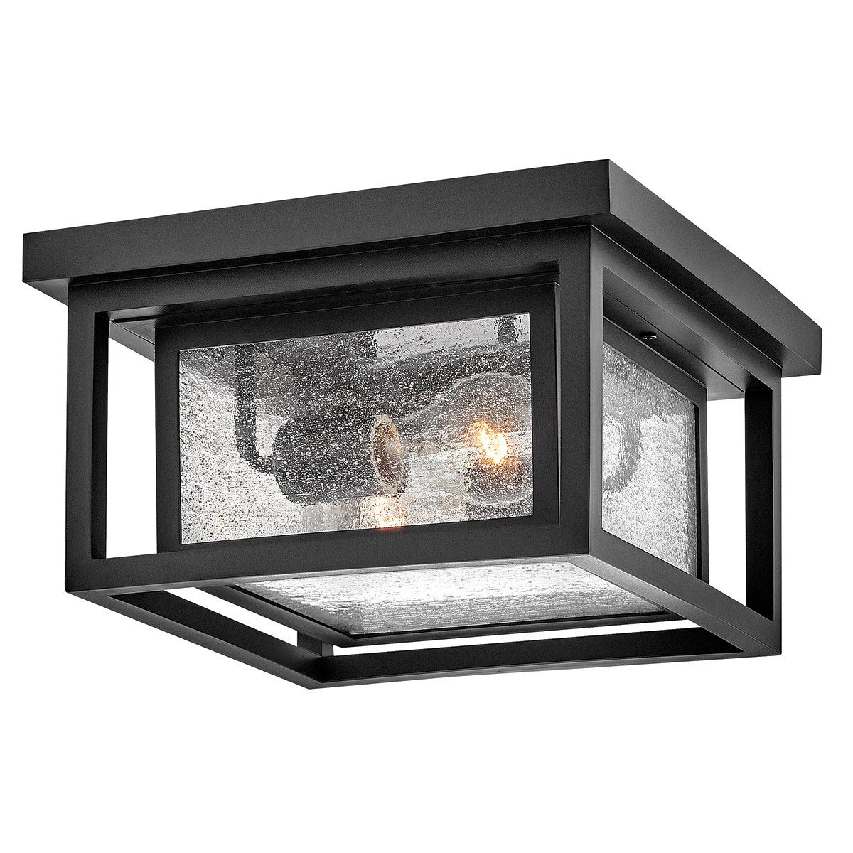 Republic 28cm Sort Fra Elstead Lighting - Lampen er lavet af sort, vejrbestandigt kompositmateriale og behandlet for at forhindre falmning, rust og korrosion.