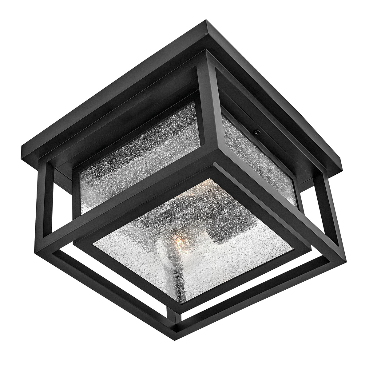 Republic 28cm Sort Fra Elstead Lighting - Lampen er lavet af sort, vejrbestandigt kompositmateriale og behandlet for at forhindre falmning, rust og korrosion.