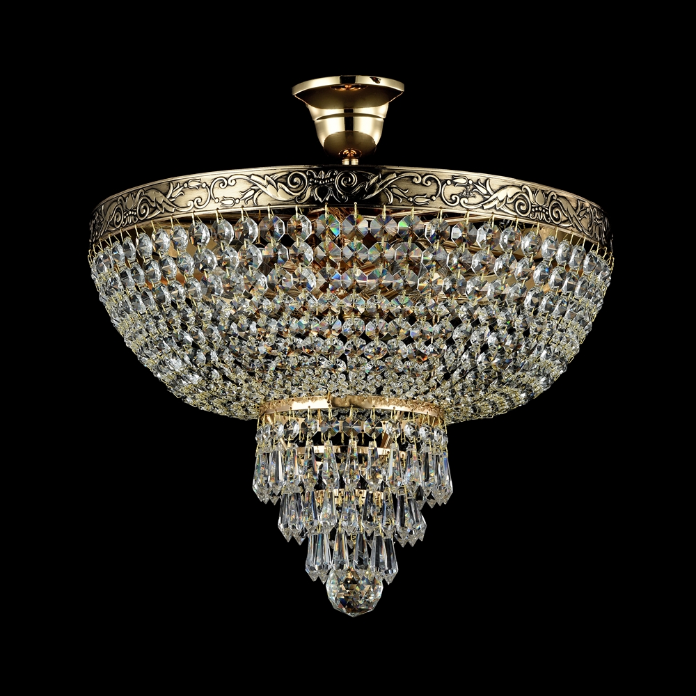 Palace Ø40 Antik guld krystal Fra Maytoni - Palace er en elegant krystalloftslampe lavet af metal med en sofistikeret antik guldfinish.