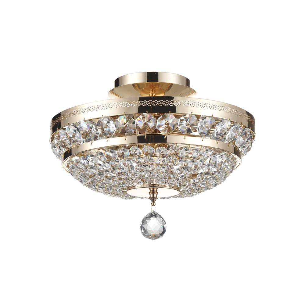 Ottilia Ø32 Guld krystal Fra Maytoni - Ottilia er en elegant krystalloftslampe i metal med en sofistikeret guldfinish.