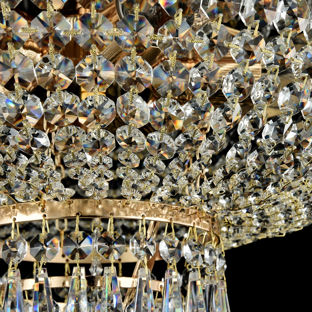 Palace Ø40 Antik guld krystal Fra Maytoni - Palace er en elegant krystalloftslampe lavet af metal med en sofistikeret antik guldfinish.