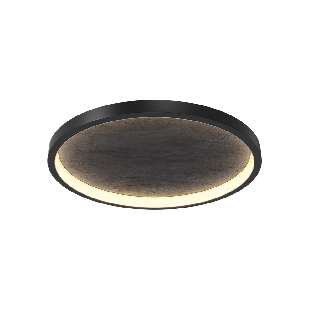Orign Ø60 Sort plafond Fra Maytoni - Orign er en loftslampe i metal med en elegant stenimitation i midten, der giver et naturligt og eksklusivt indtryk.