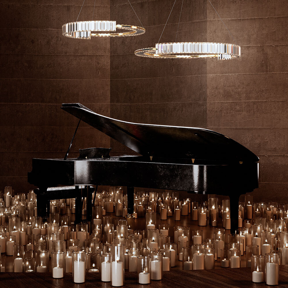 Krone Ø80 Messing loftslampe Fra Maytoni - Med sin gener&oslash;se diameter p&aring; 80 cm bliver den et luksuri&oslash;st blikfang i hjemmet og spreder et varmt og stemningsfuldt lys.