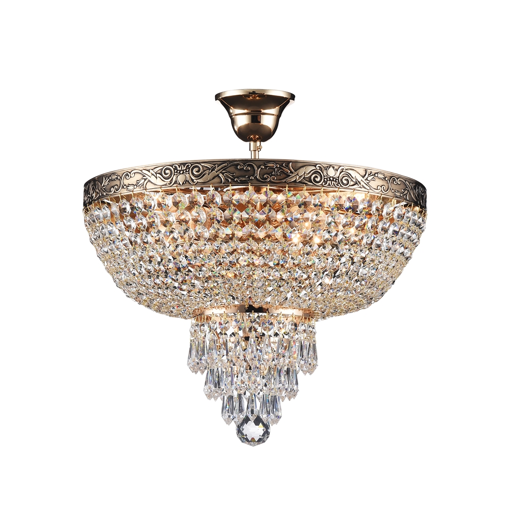 Palace Ø40 Antik guld krystal Fra Maytoni - Palace er en elegant krystalloftslampe lavet af metal med en sofistikeret antik guldfinish.