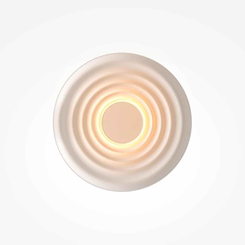 Nami Ø40 Hvid væglampe Fra Maytoni - Den er lavet af metal med en elegant hvid finish og skaber et stilfuldt pr&aelig;g, der passer lige s&aring; godt i entreen som i stuen eller k&oslash;kkenet.