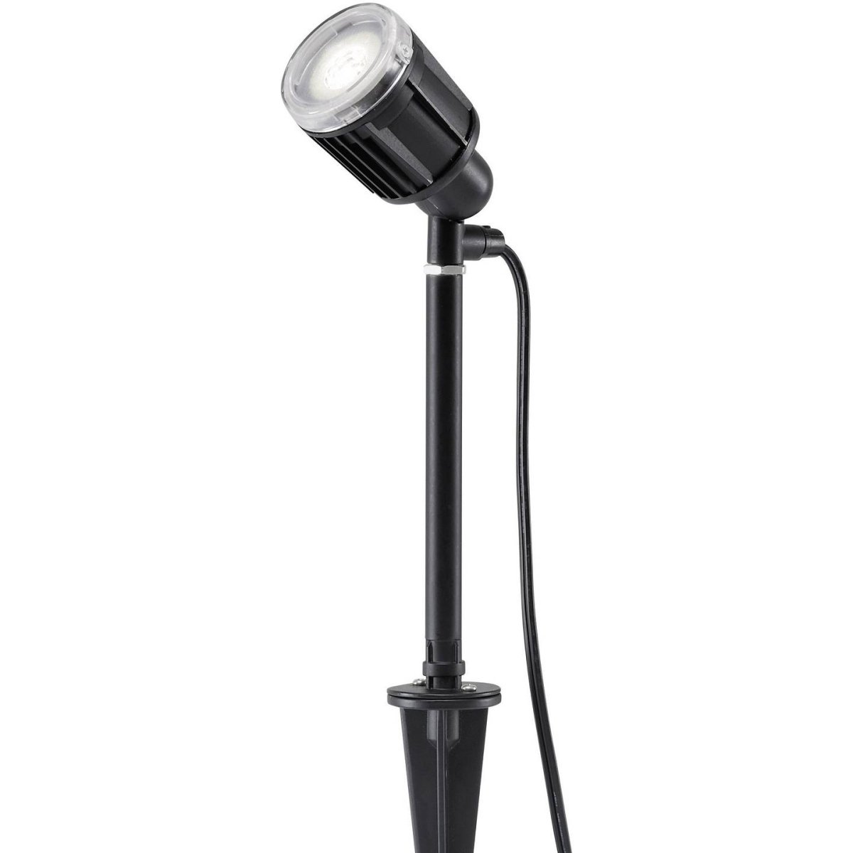 Amalfi Spotlight Sort Fra Konstsmide - Skab en harmonisk og ordentlig stemning i din have med denne stilfulde spotlight i sort aluminium.