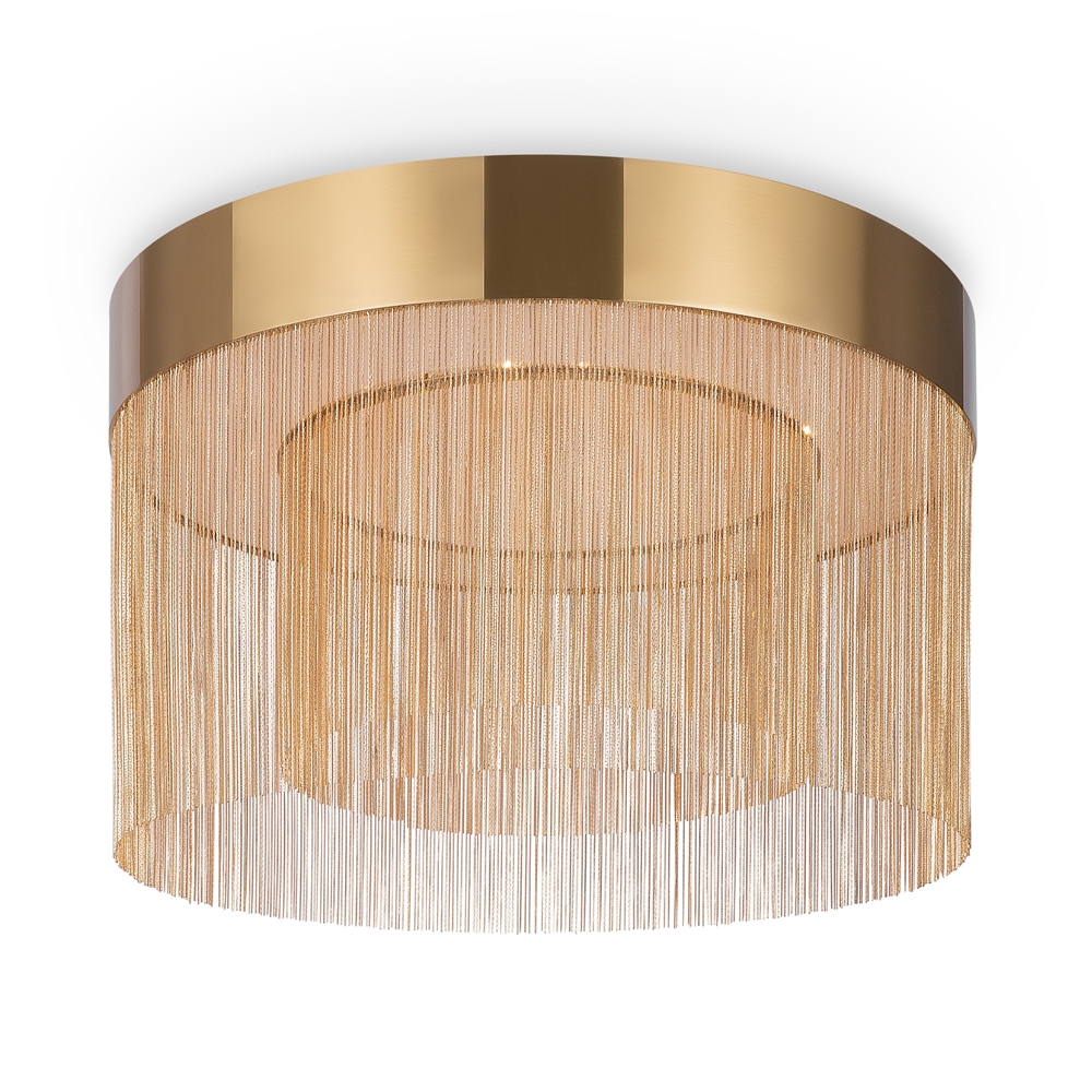 Imaginary Ø55 Guld plafond Fra Maytoni - Imaginary er en elegant metalloftslampe med en luksuri&oslash;s guldfinish og dekorative k&aelig;dedetaljer, der skaber et bl&oslash;dt og eksklusivt indtryk.