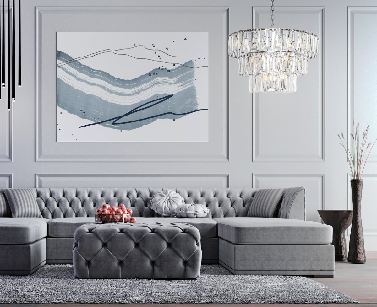 Puntes Ø77 Chrom krystal Fra Maytoni - Puntes er en elegant loftslysekrone i forkromet metal med funklende prismer, der omgiver lyskilderne og skaber et magisk lysspil, n&aring;r lampen er t&aelig;ndt.