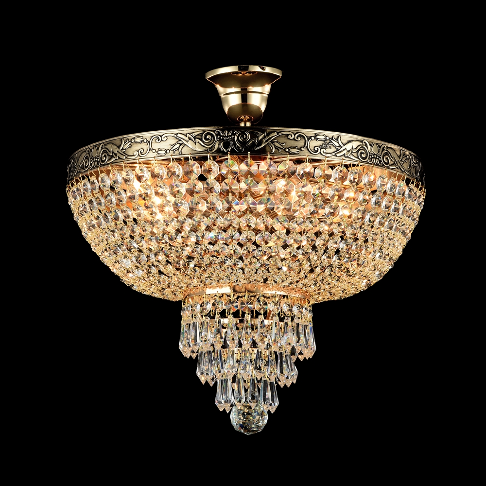 Palace Ø40 Antik guld krystal Fra Maytoni - Palace er en elegant krystalloftslampe lavet af metal med en sofistikeret antik guldfinish.