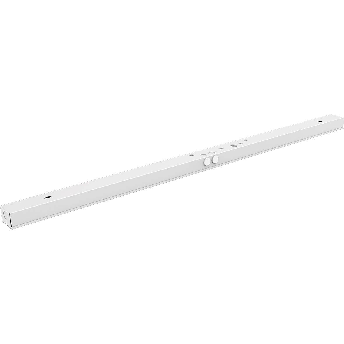Bänky m. uttag 118cm Hvid Fra Designlight - Denne model er 580 mm lang og giver et kraftigt, j&aelig;vnt lys med en effekt p&aring; 10W og en lysstr&oslash;m p&aring; 2000 lumen, ideel til at oplyse hele bordpladen.
