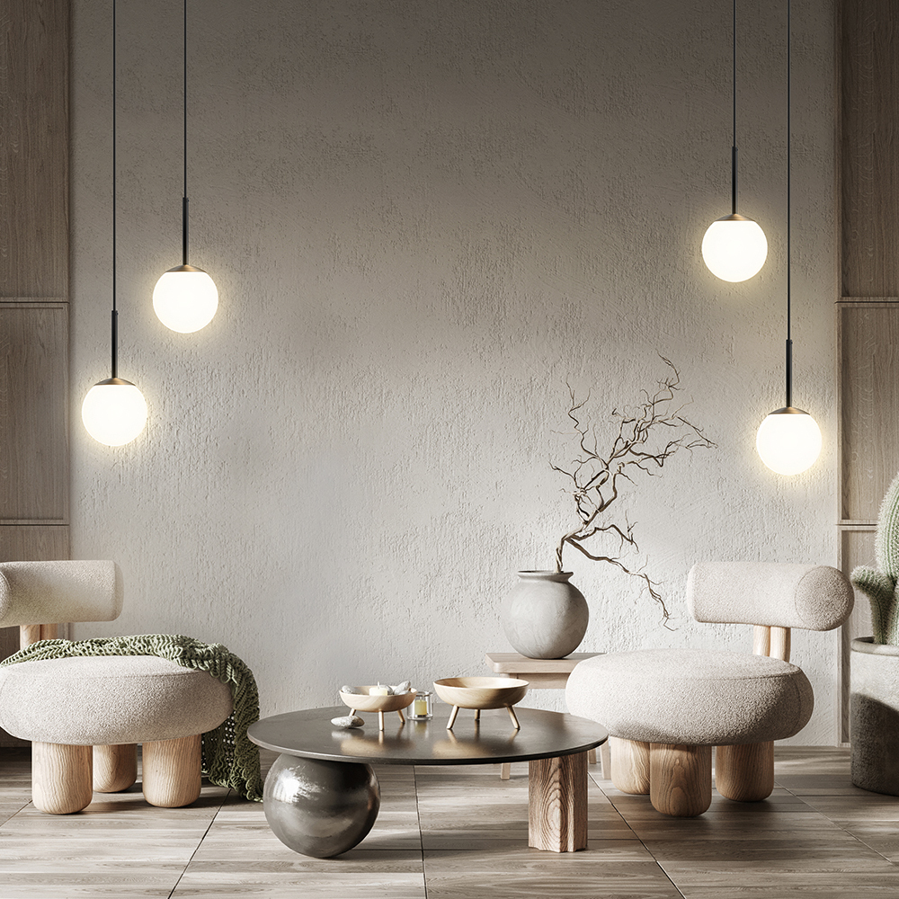 Basic form Ø15 Sort loftslampe Fra Maytoni - Med sin bløde opalglaskugle og et smalt metallisk armatur i sort finish giver lampen et smukt og behageligt lys, der passer perfekt i både moderne og klassiske indretningsstile.