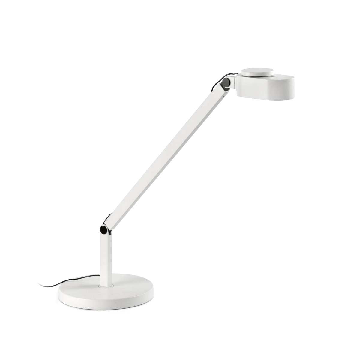 Inviting 86cm Hvid skrivebordslampe Fra Faro Barcelona - Lampehovedet kan justeres b&aring;de vandret og lodret, s&aring; det passer til dine behov, og lysstyrken og farvetemperaturen kan d&aelig;mpes.
