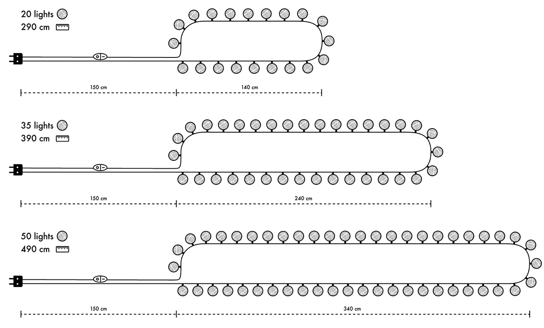 Irislights Cool Mint 20-lights Blå Fra Irislights - Produktet er h&aring;ndlavet, og variationer i farve, form og st&oslash;rrelse kan forekomme.