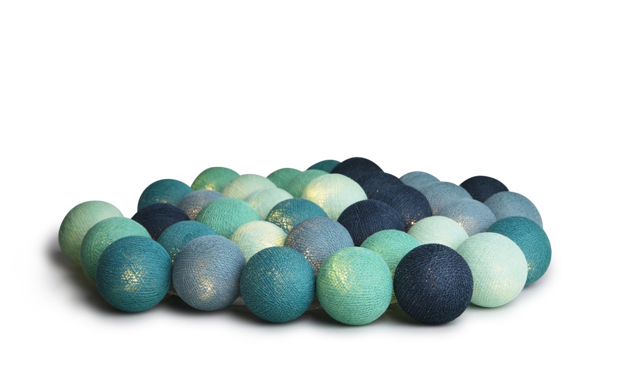 Irislights Cool Mint 20-lights Blå Fra Irislights - Produktet er h&aring;ndlavet, og variationer i farve, form og st&oslash;rrelse kan forekomme.