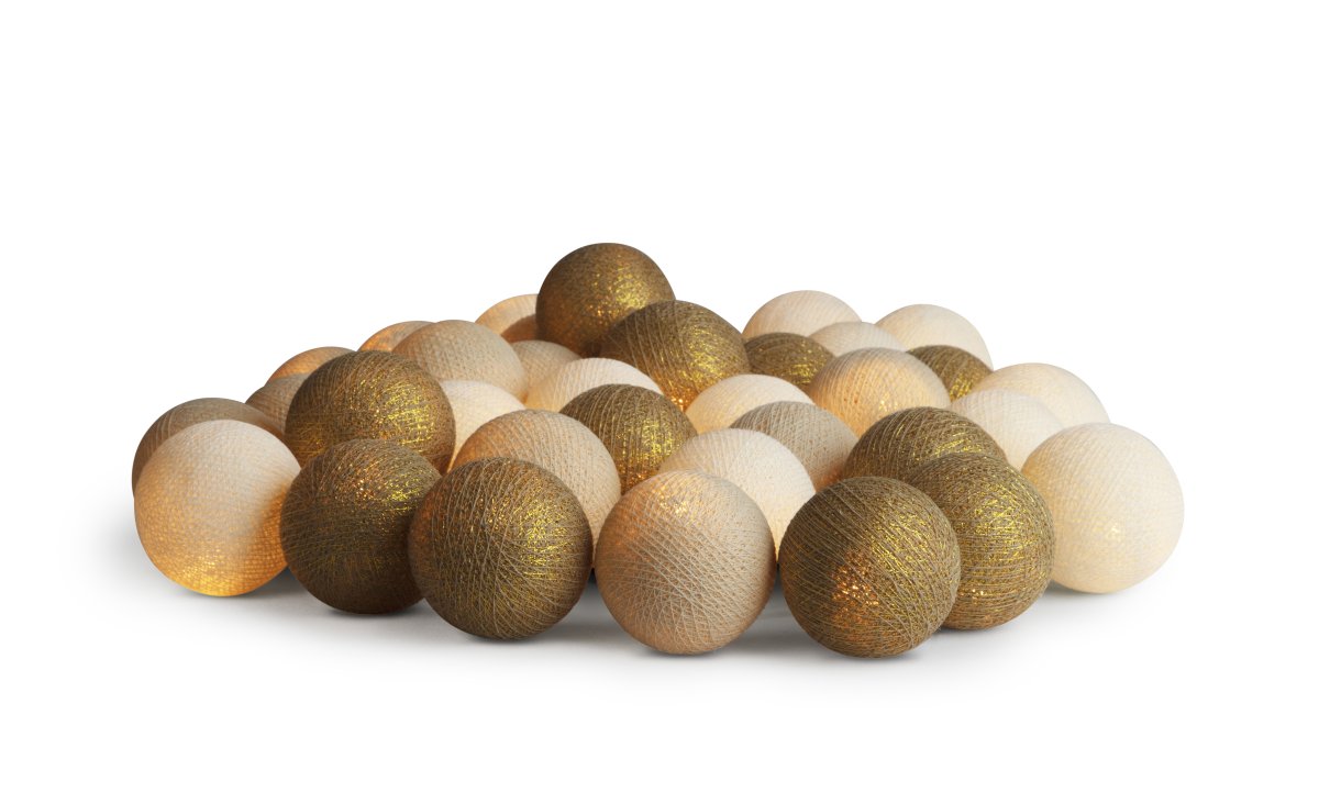 Irislights Gold 35-lights Guld Fra Irislights - Produktet er h&aring;ndlavet, og variationer i farve, form og st&oslash;rrelse kan forekomme.