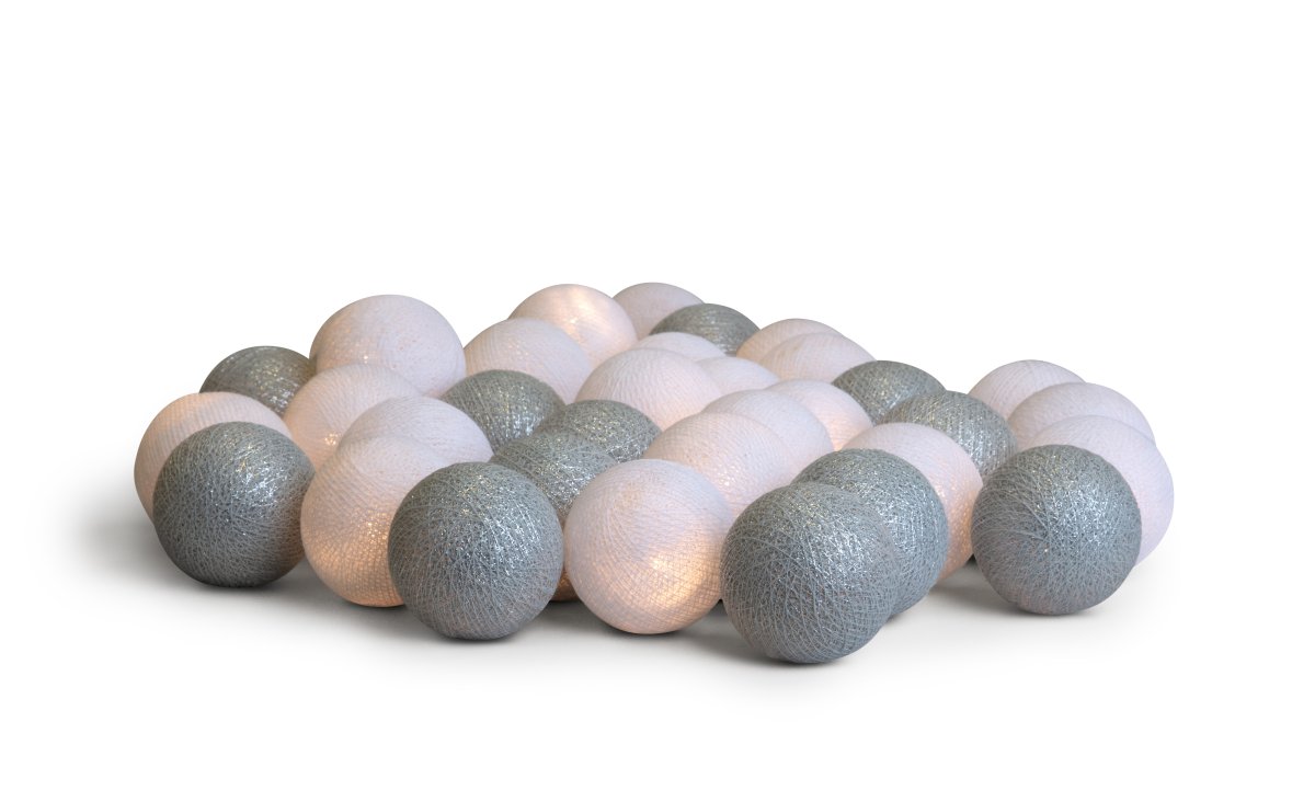 Irislights Silver 35-lights Sølv Fra Irislights - Produktet er h&aring;ndlavet, og variationer i farve, form og st&oslash;rrelse kan forekomme.