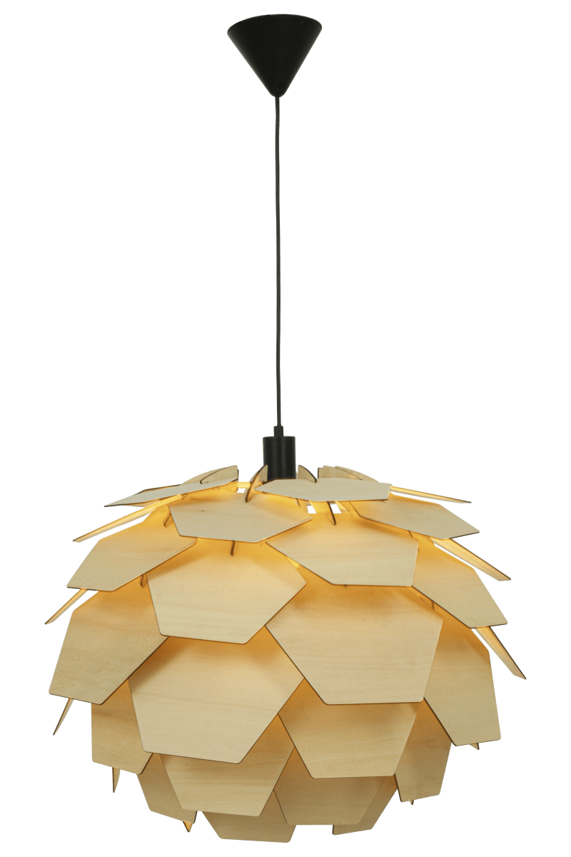 Carpatica Ø60 Natur loftslampe Fra Aneta Lighting - Carpatica leveres i en flad pakke, du samler selv lampen i et par enkle trin.