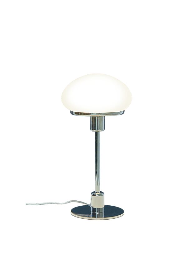 New August 36cm Sølv bordlampe Fra Aneta Lighting - Ny august stilfuld bordlampe i klassisk model i mere moderne design.