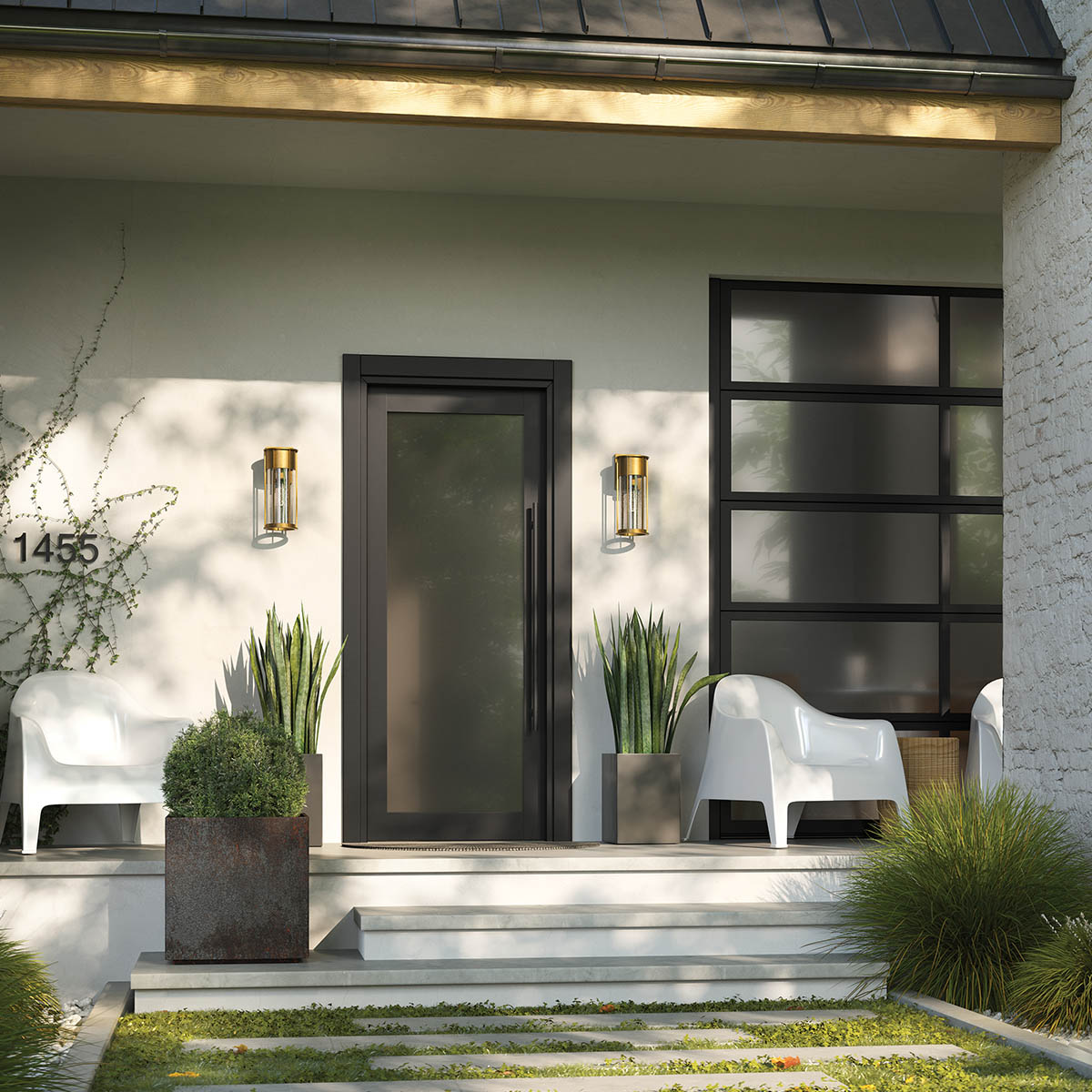 Camillo 37cm Messing udendørslampe Fra Elstead Lighting - Med sin robusta metallkonstruktion och klarglas med bubbeleffekt skapar den en vacker ljusspridning som f&ouml;rh&ouml;jer fasader, entr&eacute;er och uteplatser.