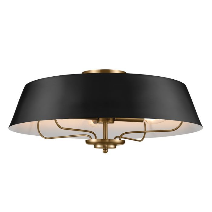 Luella Ø56 Sort loftslampe Fra Elstead Lighting - Med den medfølgende stang kan Luella nemt laves om fra en loftslampe til en pendel.