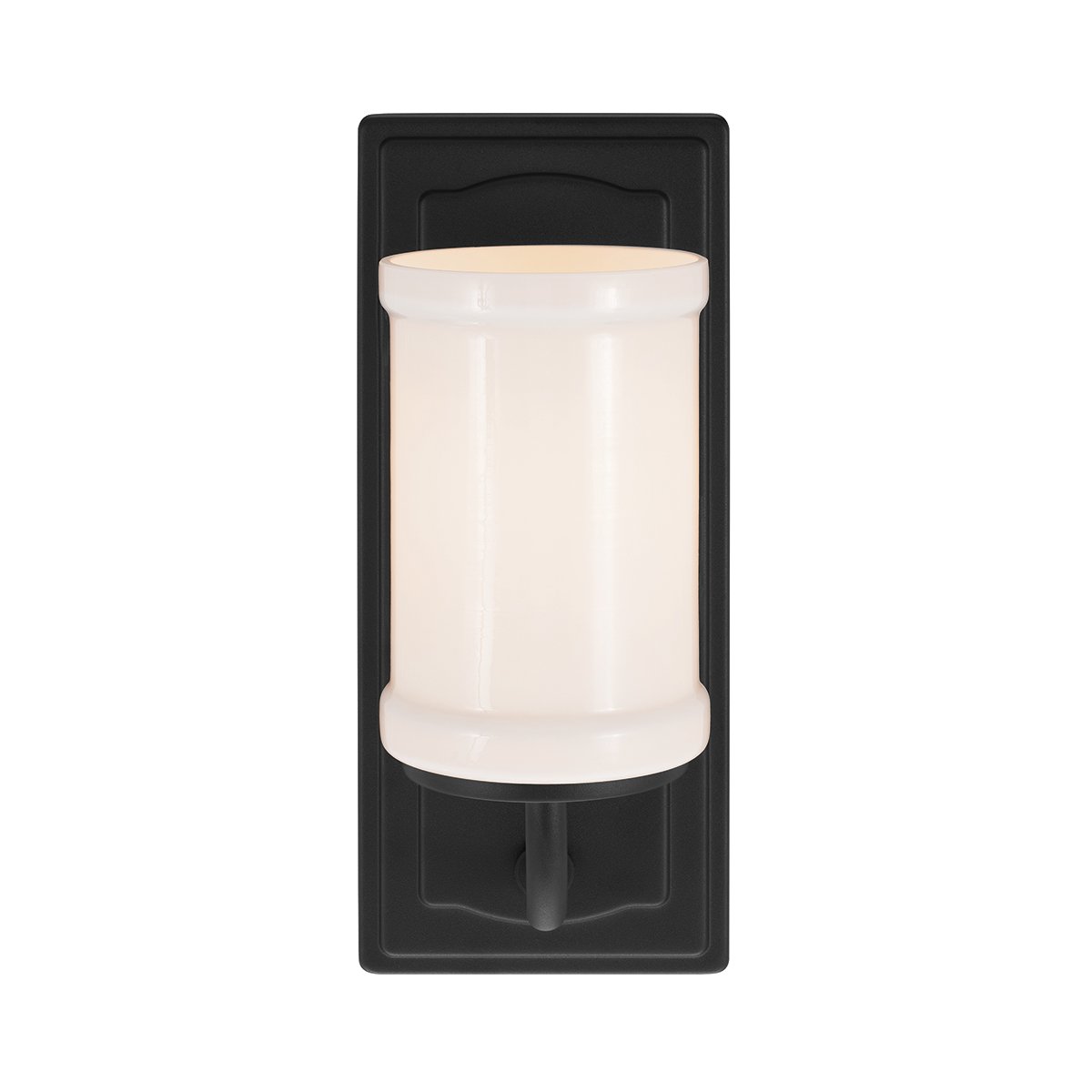 Vetivene 30cm Sort badeværelseslampe Fra Elstead Lighting - Vetivene er en elegant v&aelig;glampe til badev&aelig;relset, der kombinerer en klassisk form med stilfulde materialer.