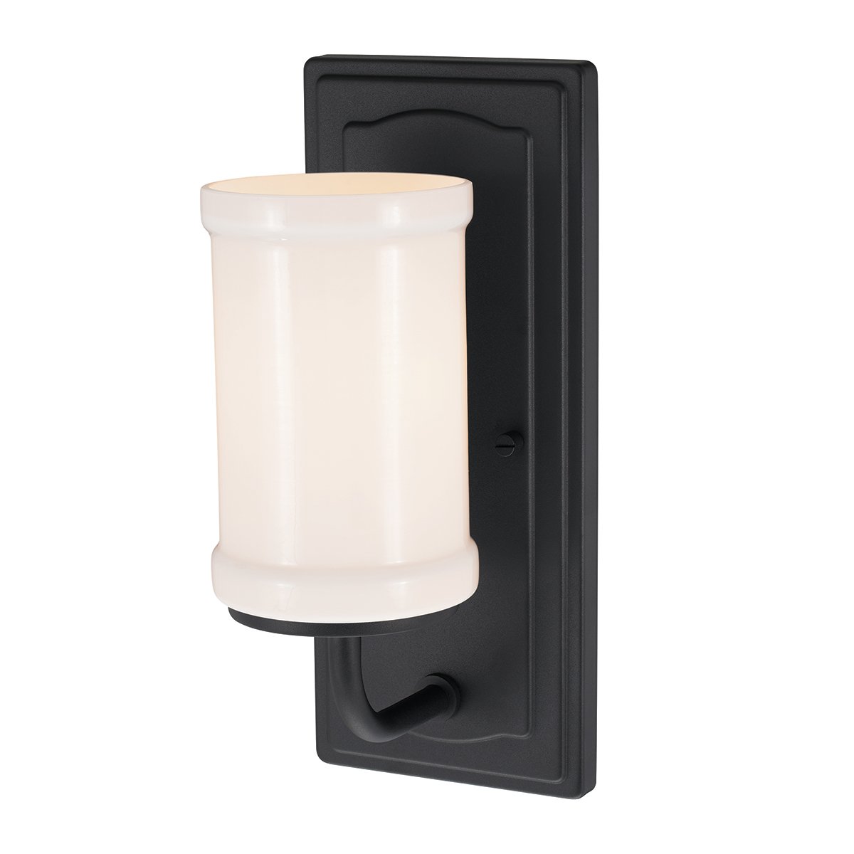 Vetivene 30cm Sort badeværelseslampe Fra Elstead Lighting - Vetivene er en elegant v&aelig;glampe til badev&aelig;relset, der kombinerer en klassisk form med stilfulde materialer.
