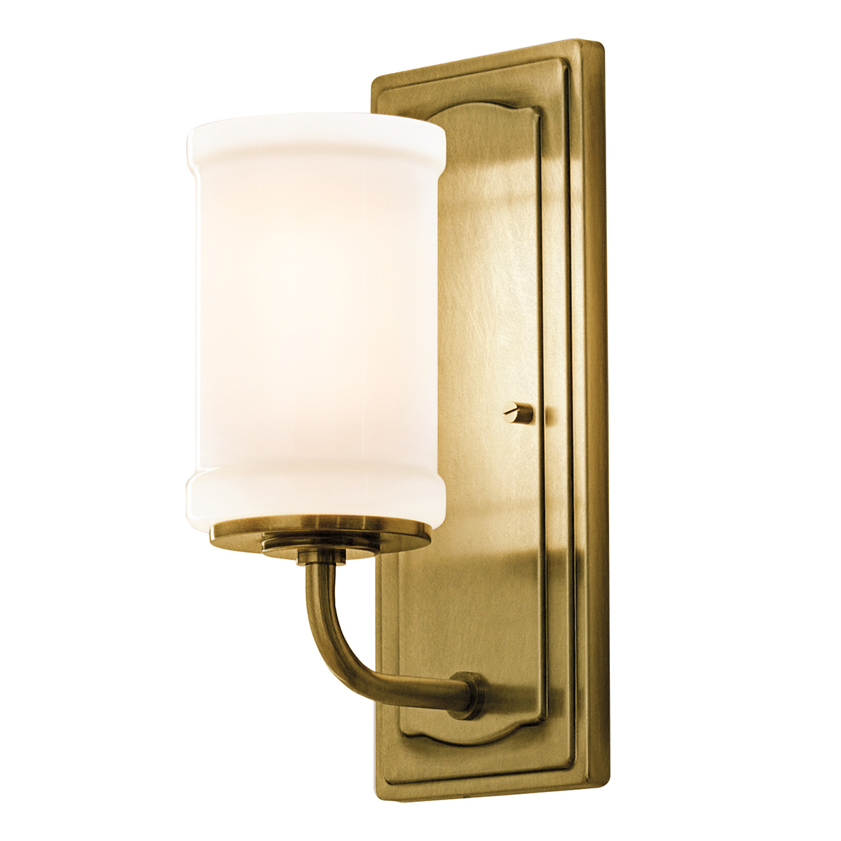 Vetivene 30cm Messing badeværelseslampe Fra Elstead Lighting - Vetivene kan monteres med glasset enten opad eller nedad, hvilket giver fleksibilitet og g&oslash;r den perfekt til f.