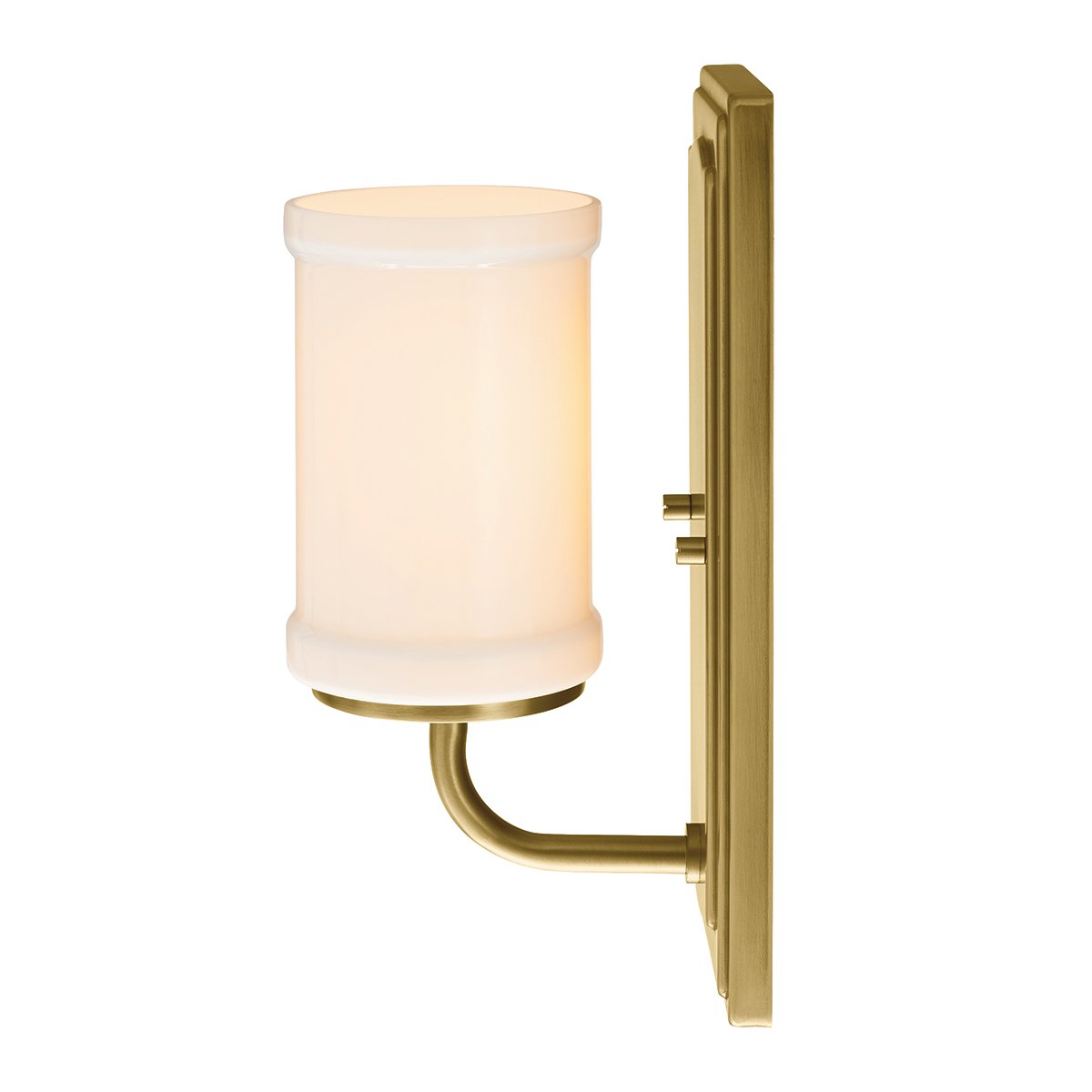Vetivene 30cm Messing badeværelseslampe Fra Elstead Lighting - Vetivene kan monteres med glasset enten opad eller nedad, hvilket giver fleksibilitet og g&oslash;r den perfekt til f.
