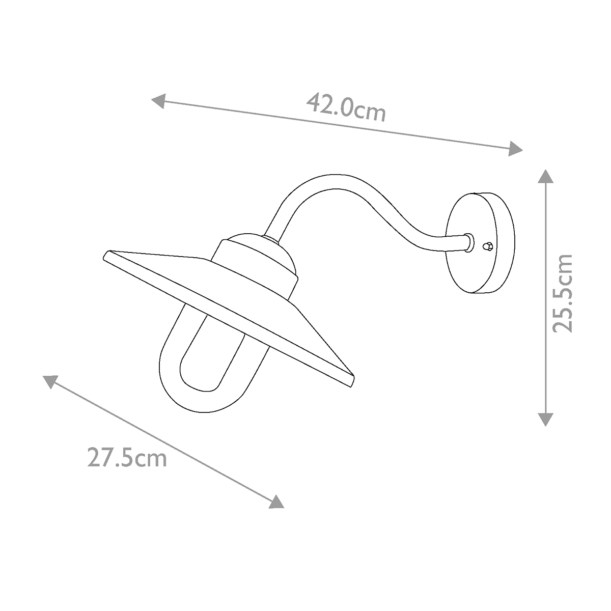 Klampenborg Ø28 RØD udendørslampe Fra Elstead Lighting - Tillverkad av rostfritt st&aring;l i oxid r&ouml;d finish och glas, erbjuder den en robust konstruktion som st&aring;r emot v&auml;der och vind.