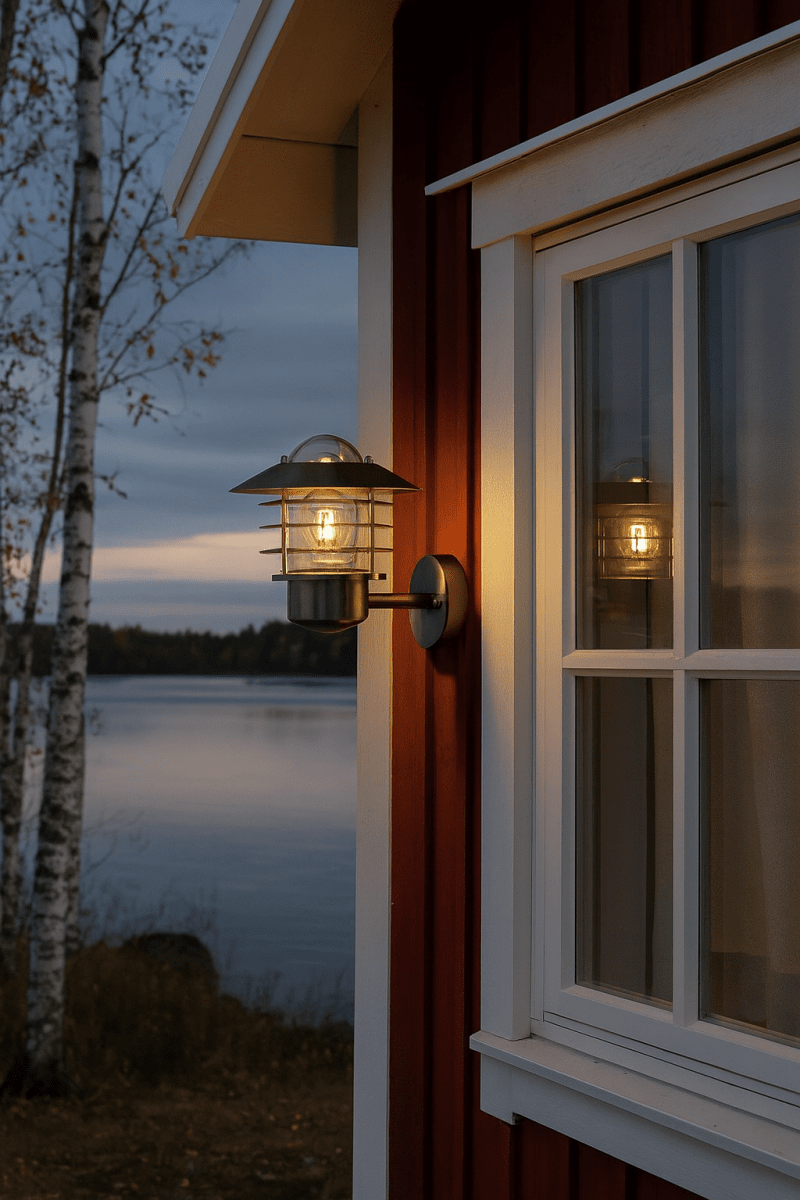 Ystad Børstet stål udendørslampe Fra Nordic Lighting - Ystad v&aelig;glampe er en klassisk og stilfuld udend&oslash;rslampe i rustfrit st&aring;l med klart glas.