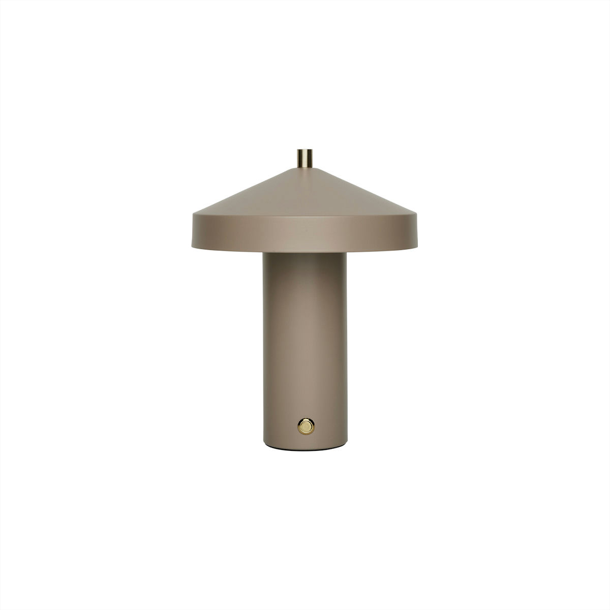 Hatto 25cm Beige bærbar Fra OYOY - Med en d&aelig;mpbar funktion i tre niveauer og energieffektiv LED giver den justerbart og behageligt lys til forskellige behov.