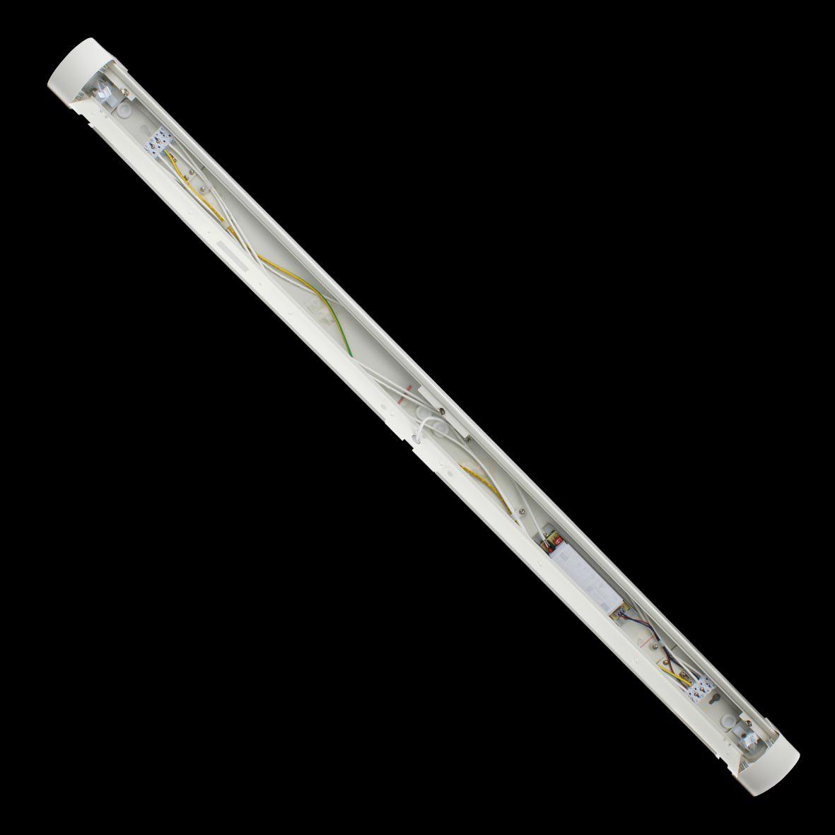 Liny Basic 3000K 130cm Hvid Fra Designlight - Liny Basic er en robust og energieffektiv industriarmatur med LED-teknologi, designet til generel belysning i industrielle og forretningsm&aelig;ssige milj&oslash;er, hvor varmt hvidt lys &oslash;nskes.