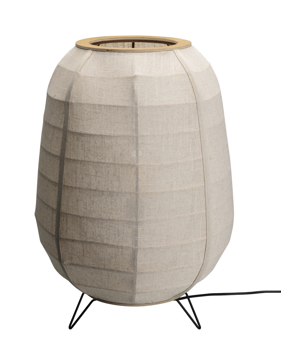 Delino Beige gulvlampe Fra By Rydéns - Delino er en stilfuld gulvlampe, der kombinerer naturlige materialer med et bl&oslash;dt og tidl&oslash;st design.