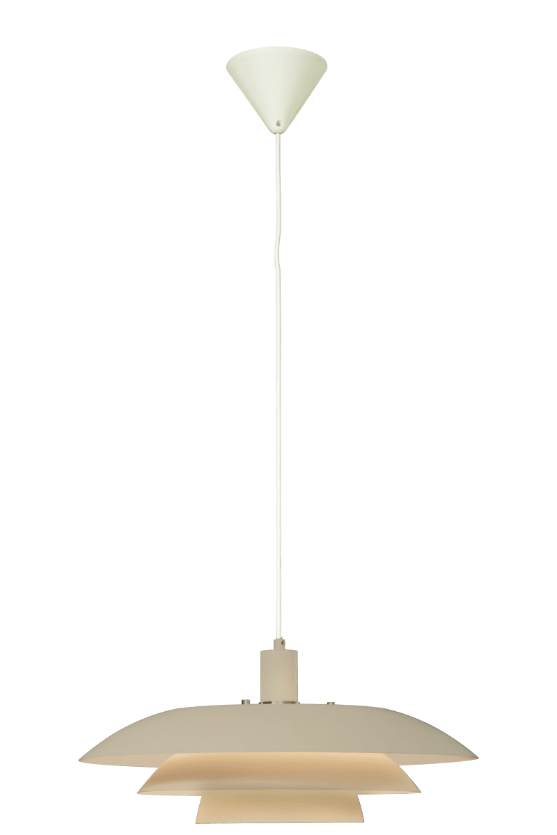 Epsilon 1 Ø45 Beige loftslampe Fra Aneta Lighting - Udskiftelige detaljer i krom og mat messing medfølger efter eget valg.