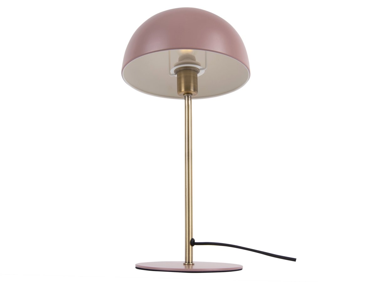 Bonnet 40cm Lyserød bordlampe Fra Leitmotiv - Den lyser&oslash;de sk&aelig;rm sammen med elegante messingdetaljer skaber et stilfuldt og trendy udtryk, mens lampen spreder et varmt og behageligt lys.