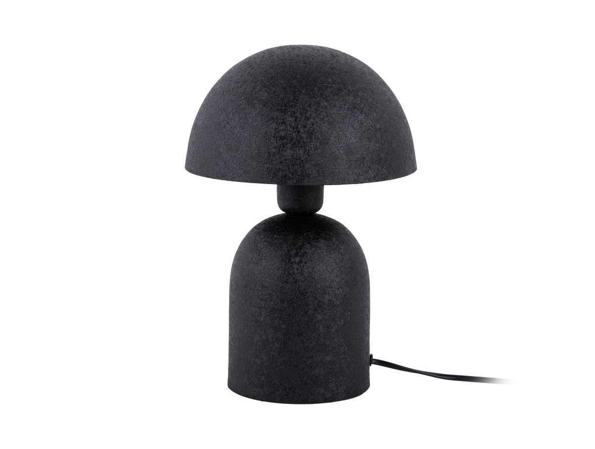Boaz Mini 30cm Sort bordlampe Fra Leitmotiv - Den sorte finish har en struktureret, næsten keramiklignende overflade, der giver lampen et blødt og livligt udtryk.