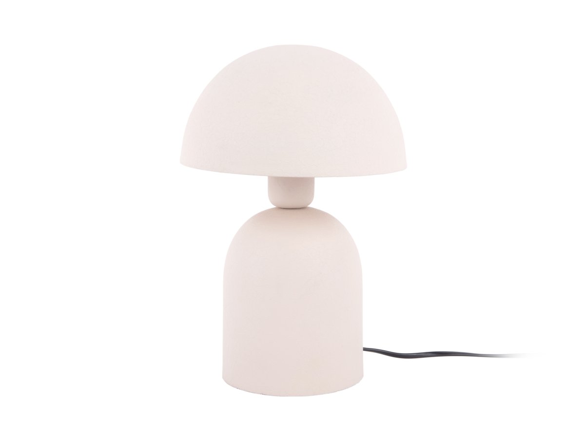 Boaz Mini 30cm Beige bordlampe Fra Leitmotiv - Den beige finish har en struktureret, n&aelig;sten keramiklignende overflade, der giver lampen et bl&oslash;dt og livligt udtryk.