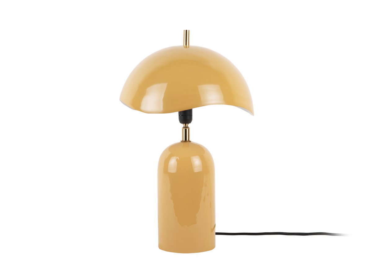 Querido 40cm Gul bordlampe Fra Leitmotiv - Den er lavet af metal med en blank honninggul finish og detaljer i guldfinish, og den vil være en stilfuld tilføjelse til dit hjem.