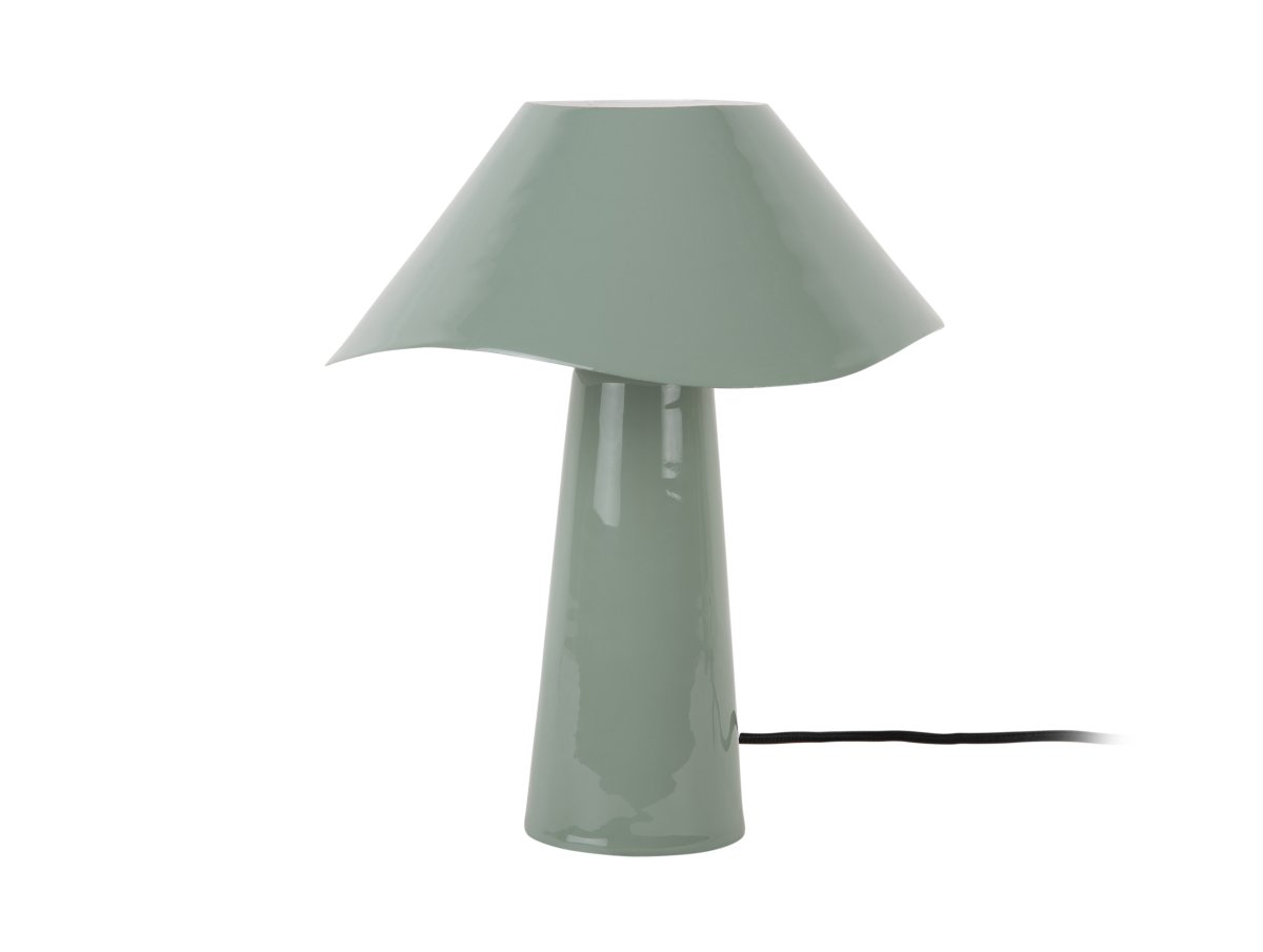 Ameno 33cm Blå bordlampe Fra Leitmotiv - Ameno er en stilfuld bordlampe i metal med en blank og mat blå/grøn finish, der giver et blødt og harmonisk udtryk.