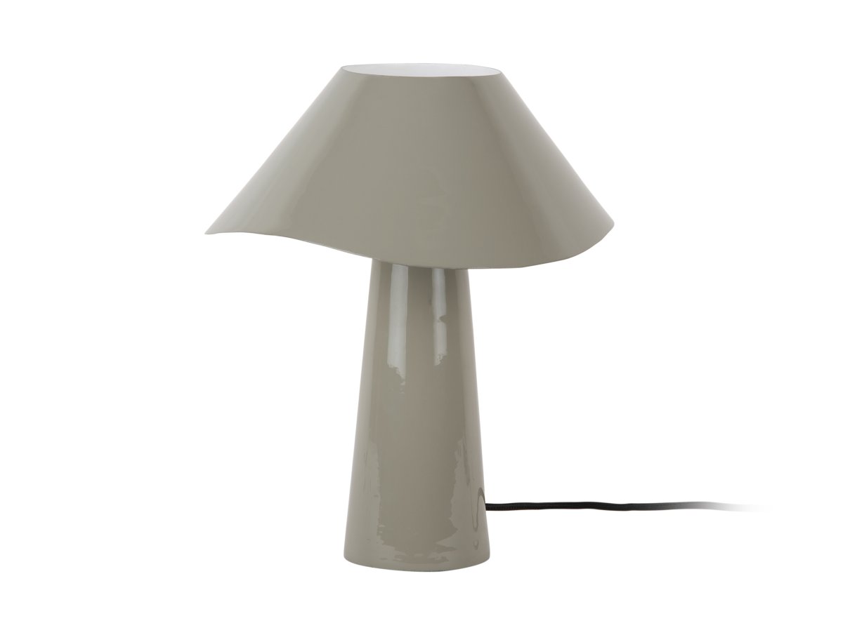 Ameno 33cm Grå bordlampe Fra Leitmotiv - Ameno er en stilfuld bordlampe i metal med en blank grå finish, der giver et blødt og harmonisk udtryk.