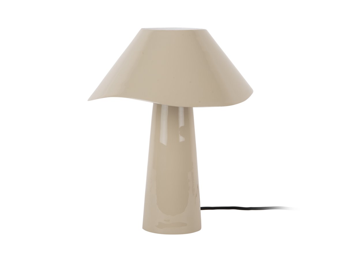 Ameno 33cm Beige bordlampe Fra Leitmotiv - Ameno er en stilfuld bordlampe i metal med en blank beige finish, der giver et blødt og harmonisk udtryk.