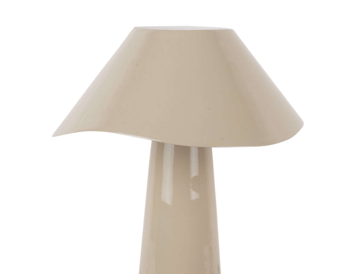 Ameno 33cm Beige bordlampe Fra Leitmotiv - Ameno er en stilfuld bordlampe i metal med en blank beige finish, der giver et blødt og harmonisk udtryk.
