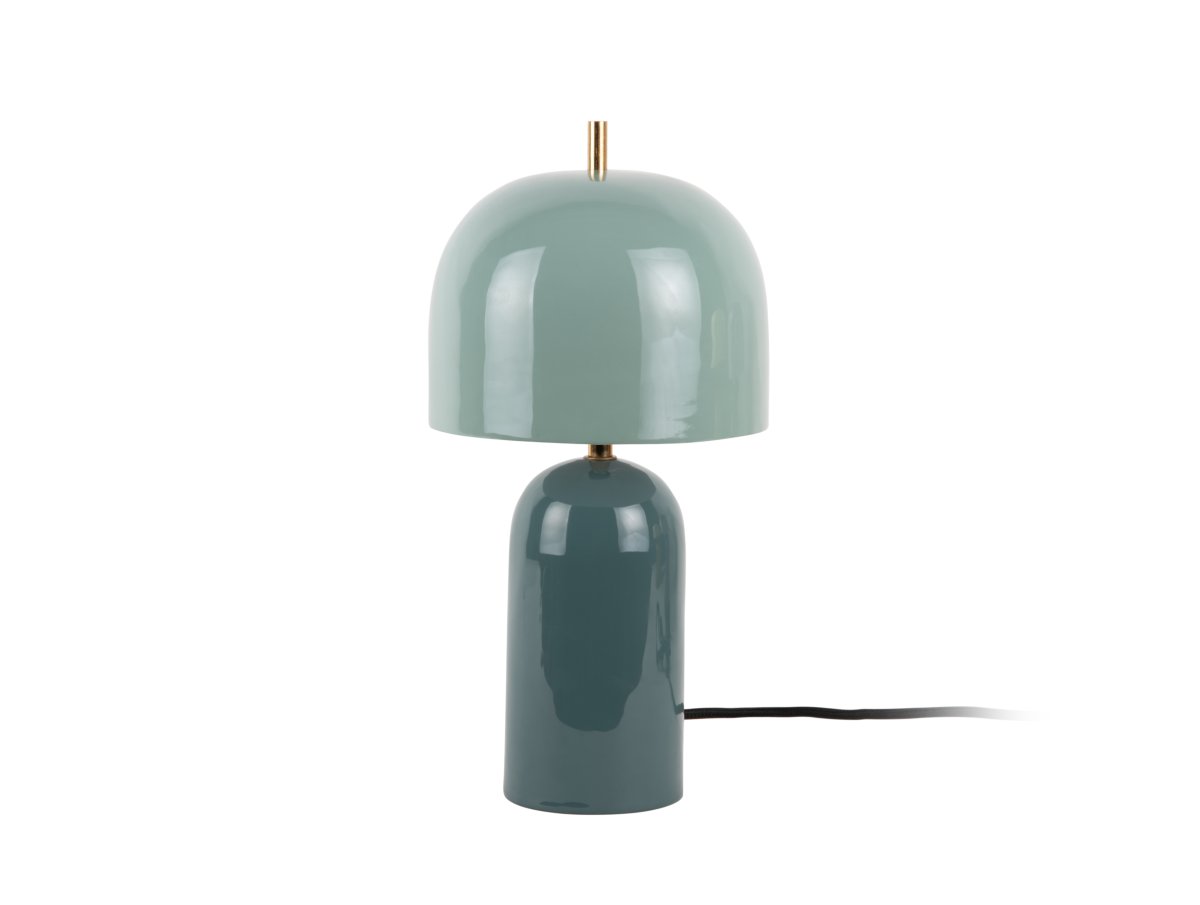 Rico 43cm Blå bordlampe Fra Leitmotiv - Lampefoden i en mat denimblå skærm er kombineret med en lysere blå skærm, hvilket skaber en blød og moderne kontrast.