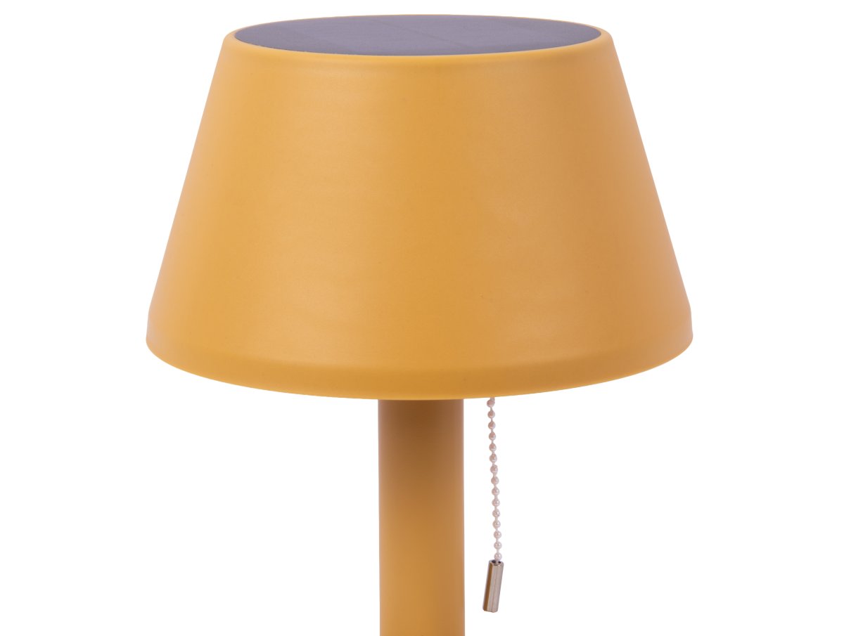 Esfera 26cm Gul solcellelampe Fra Leitmotiv - Esfera er en stilfuld solcellelampe lavet af plastik med en m&oslash;rkegul finish, perfekt til b&aring;de indend&oslash;rs og udend&oslash;rs brug.