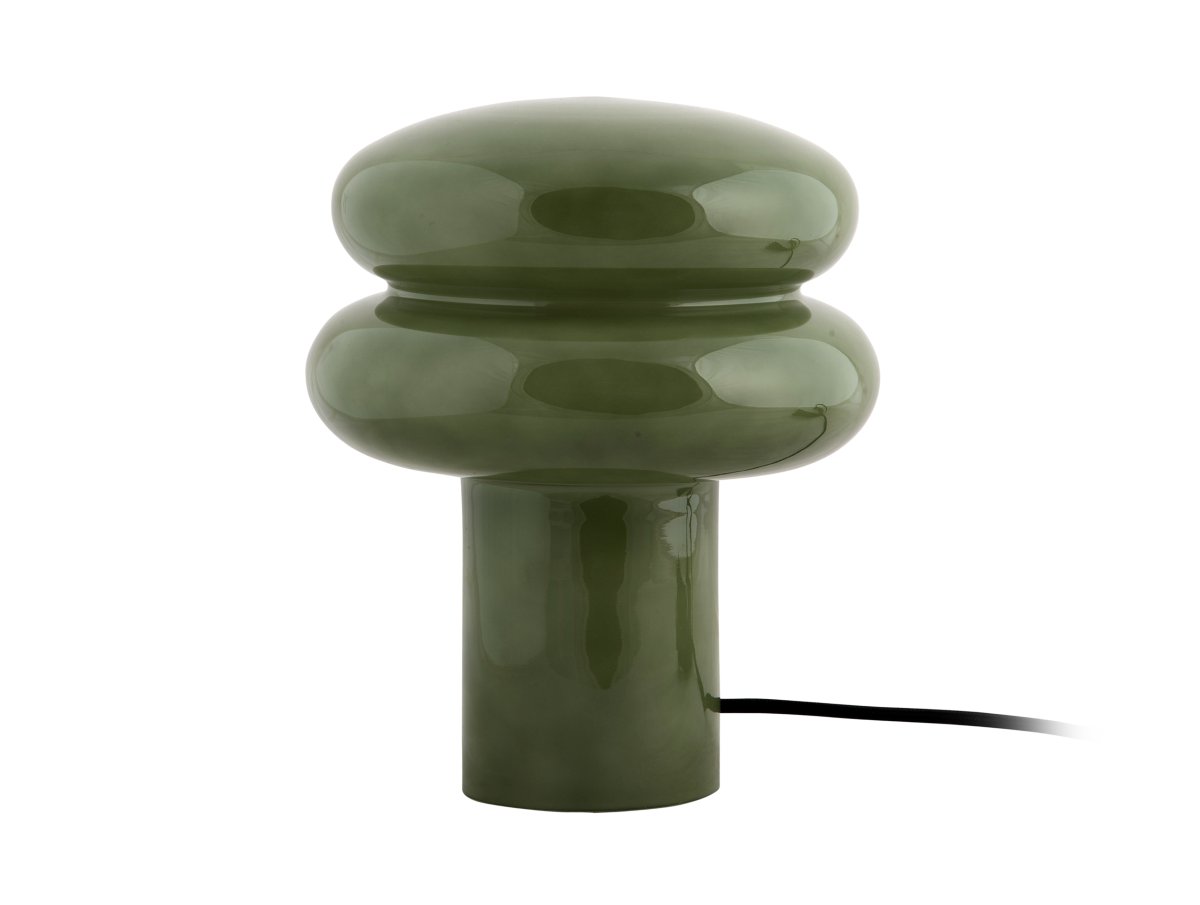 Incesante 24cm Grøn bordlampe Fra Leitmotiv - Incesante er en skulpturel bordlampe lavet udelukkende af glas med en dybgrøn skærm, der giver et varmt og atmosfærisk lys.