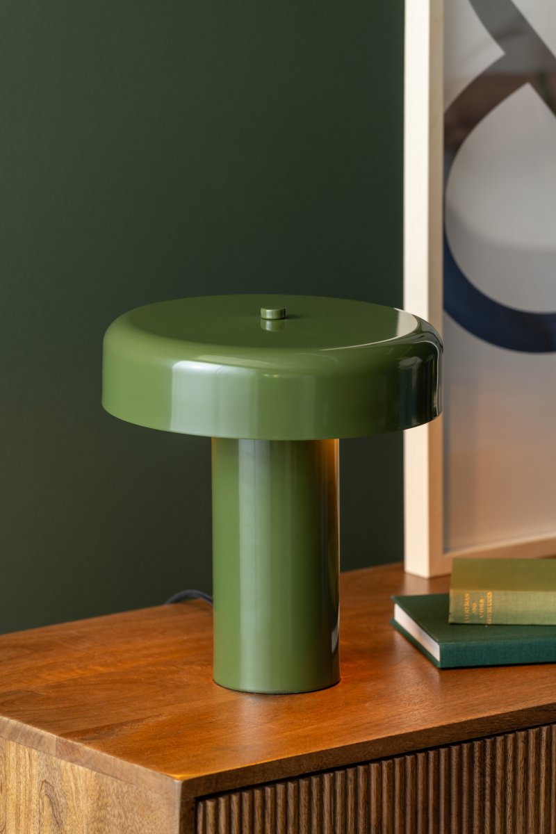 Riqueza Palo 26cm Grøn bordlampe Fra Leitmotiv - Riqueza Palo er en stilfuld bordlampe lavet af metal med en blank finish i en dybgrøn skærm.