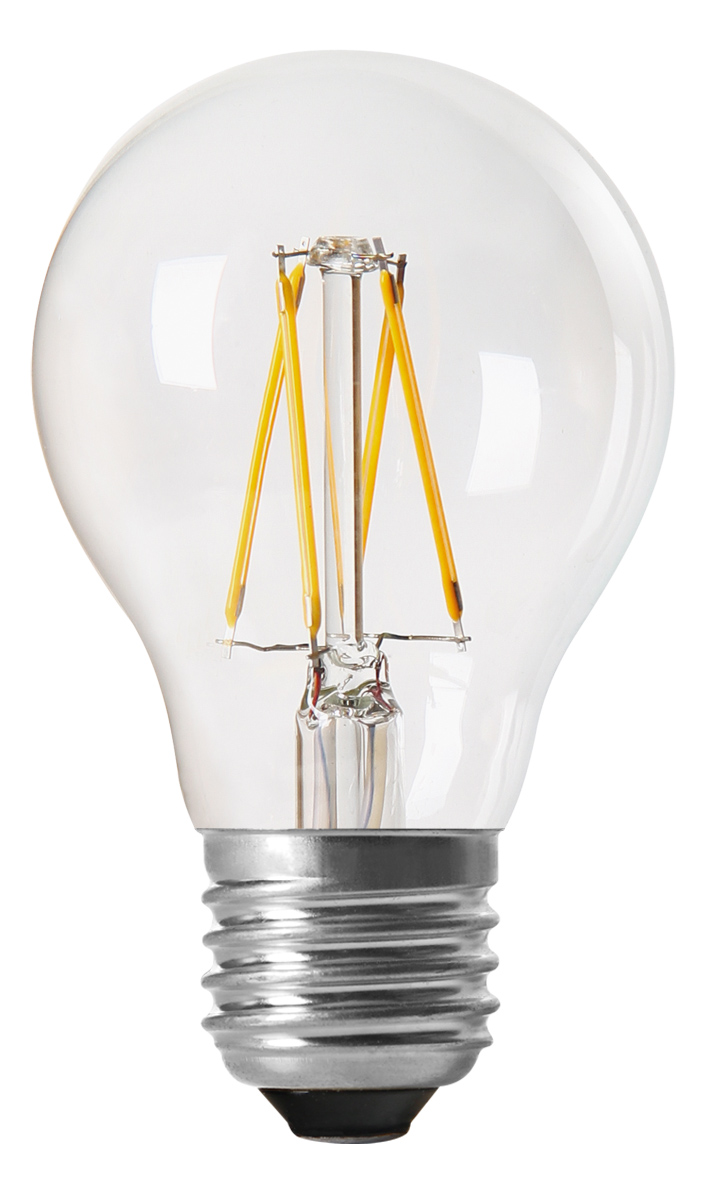 E27 4W dæmpbar 2200K RA95 Fra Nordic Lighting - Med en ekstra varm farvetemperatur p&aring; 2200K skaber den et bl&oslash;dt, stemningsfuldt sk&aelig;r, og det h&oslash;je farvegengivelsesindeks RA95 giver naturlige farver.