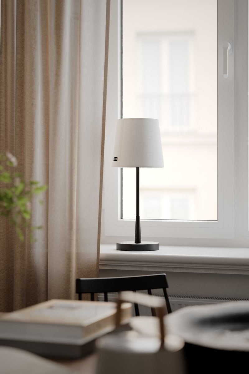 Lumi 48cm Mat sort bordlampe Fra By Rydéns - Lumi er en moderne bordlampe med et moderne design.