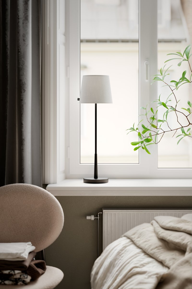 Lumi 68cm Mat sort bordlampe Fra By Rydéns - Lumi er en moderne bordlampe med et moderne design.