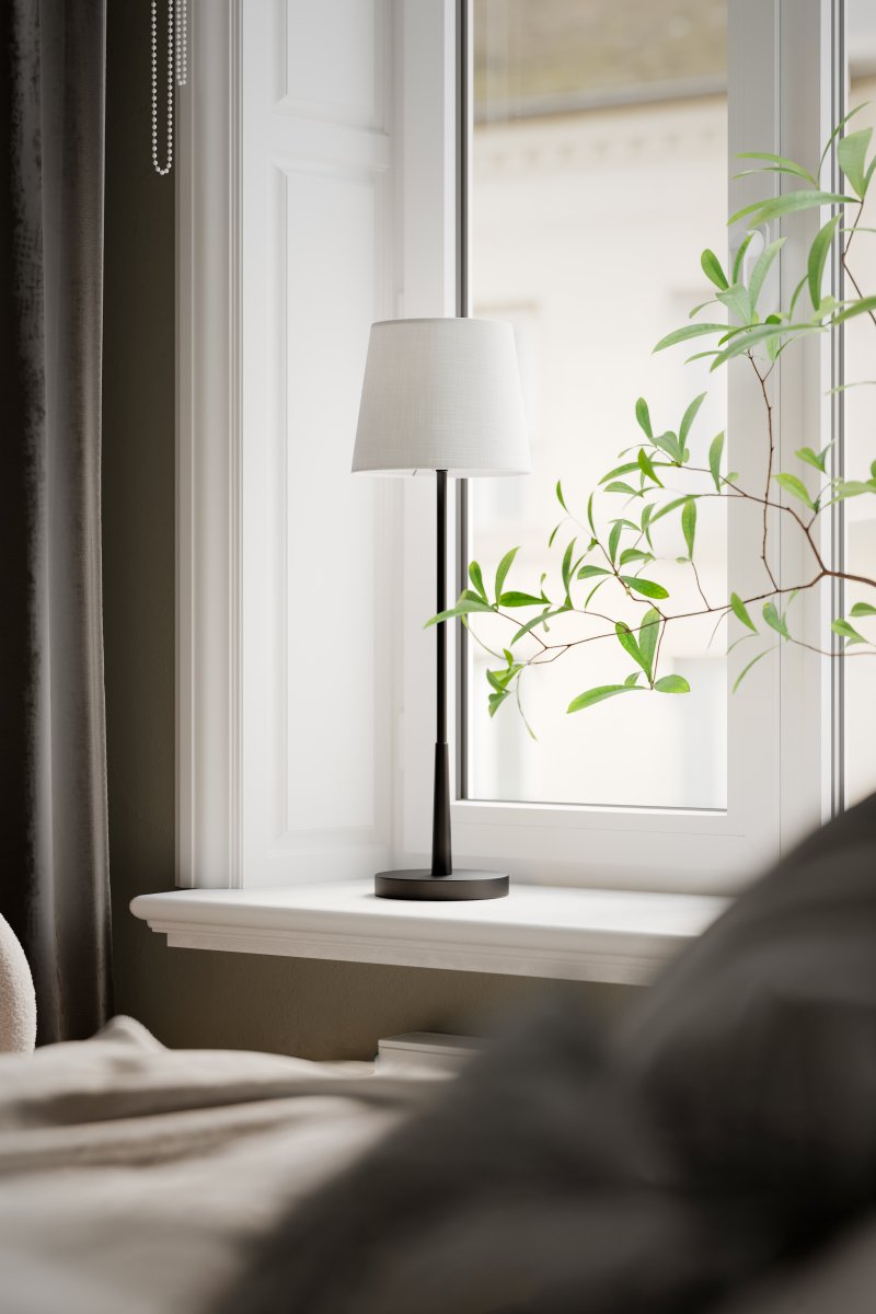 Lumi 68cm Mat sort bordlampe Fra By Rydéns - Lumi er en moderne bordlampe med et moderne design.